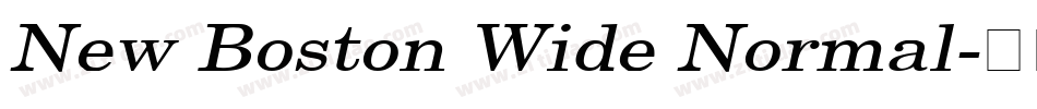 New Boston Wide Normal字体转换